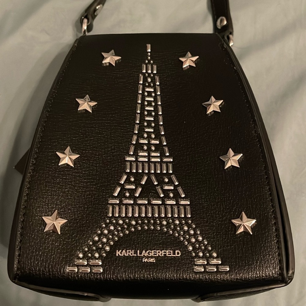 Karl Lagerfeld Eiffel Tower bucket bag